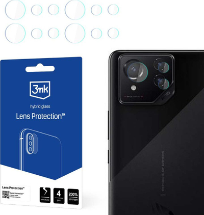 Mbrojtës xhami 3MK Glass Fast për kamera, Asus ROG Phone 8/8 Pro, transparent