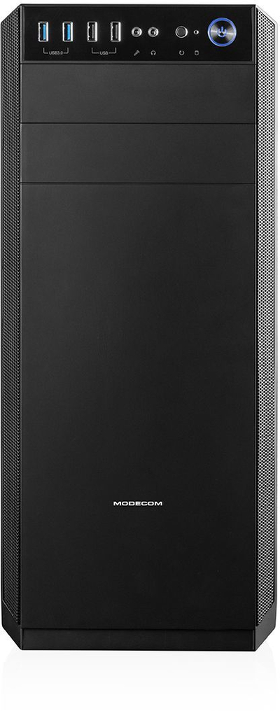 Kasë kompjuteri Modecom Oberon Pro Silent (AT-OBERON-PS-10-000000-0002), e zezë