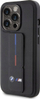 Kapak telefoni BMW M Collection PU Grip Stand Case për iPhone 15 Pro, mbrojtës, i zi