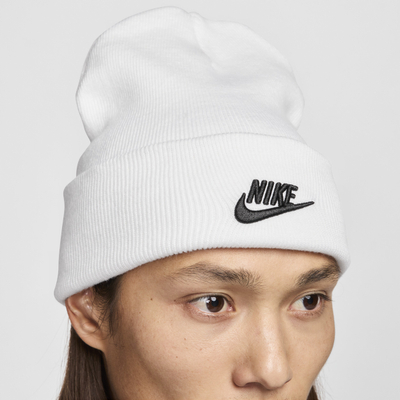 Kapele Nike Peak Futura Cuffed Beanie, e bardhë e zezë