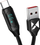 Kabllo USB Wozinsky WUACC2, USB A me USB C, 2m, 66W, me ekran LED, e zezë
