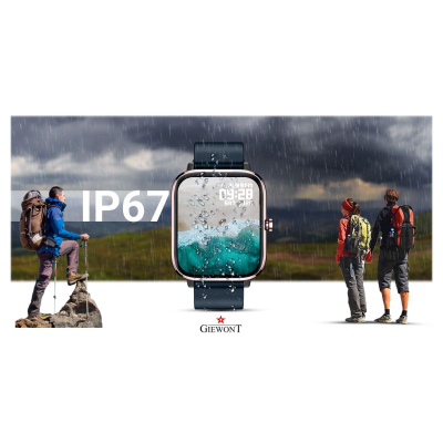 Smartwatch Giewont GW230-5, ekran me ngjyra, mat rrahjet e zemrës, rozë blu