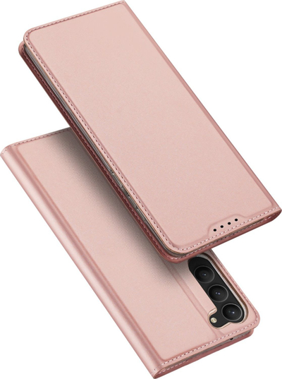 Kapak Dux Ducis Skin Pro për Samsung Galaxy S23 Plus, tip portofol, me qëndrim, rozë