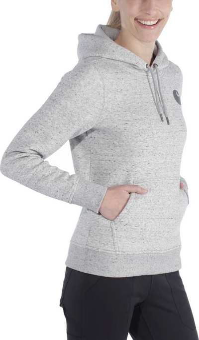 Bluzë me kapuç Carhartt Clarksburg Graphic Sleeve për goca, përmasa L, gri Asphalt Heather