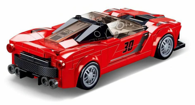 Lodër me blloqe Sluban Italian Super Car, set ndërtimi, supermakinë sportive, e kuqe