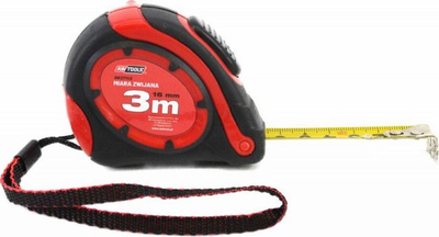Metër matës magnetik AWTools AW27143, 3m, çelik, i verdhë