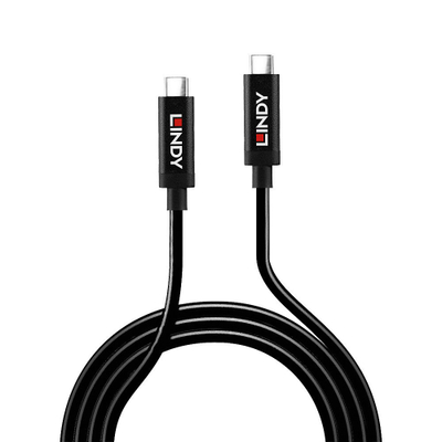 Kabllo LINDY USB 3.2 Gen 2, USB-C në USB-C, 5m, e zezë