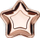 Pjata letre PartyDeco Stars, 18cm, set 6 copë, rose gold
