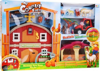 Set loje fermë SFL My Country Farm, me traktor dhe figura, shumëngjyrësh