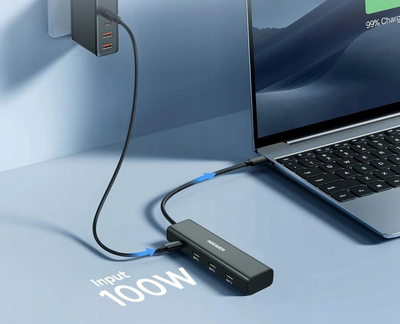 USB C хаб Neewer PS020E, 4 во 1, 10Gbps, 100W PD, сив