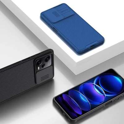 Kapak telefoni Nillkin Camshield Pro, Xiaomi Redmi Note 12 Pro POCO X5 Pro 5G, blu
