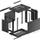 Kabinet rrjeti për mur Lanberg WF01-6409-00B, 19", 9U, i zi