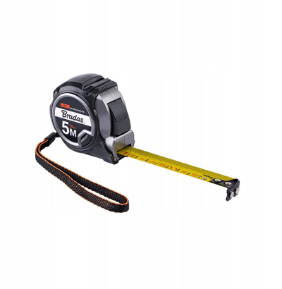 Metër matës BRADAS DIY MTS33 0519K, 5 m, majë magnetike, portokalli