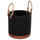 Vazo dekorative e brendshme Tryll Series HM4690M, Fiber Cement, Ø31x31cm, e zezë