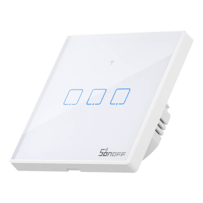 Çelës i mençur Sonoff T2 EU TX, WiFi RF 433, 3 kanale, i bardhë