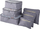 Set organizues udhëtimi Strado ORGPG, 6 copë, rrjetë lavanderie, gri