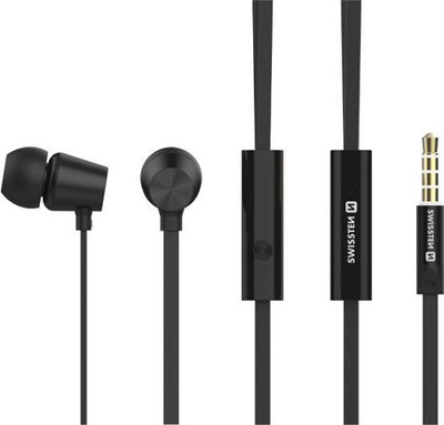 Kufje me tela Swissten Dynamic YS500, in ear, me mikrofon, të zeza