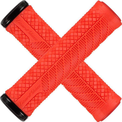 Doreza timoni Lizard Skins Charger Evo Lock-On, me kapëse metalike, për biçikletë, të kuqe