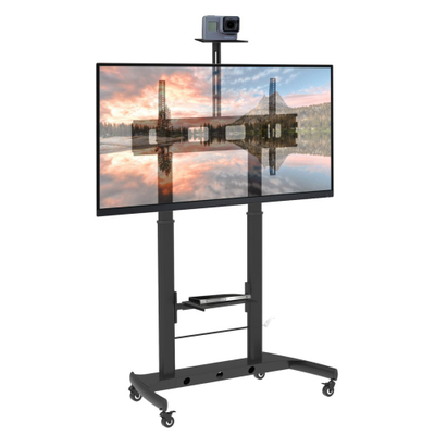 Stativ dyshemeje për TV Techly ICA-TR45, 52\"-110\", me rrota, i zi