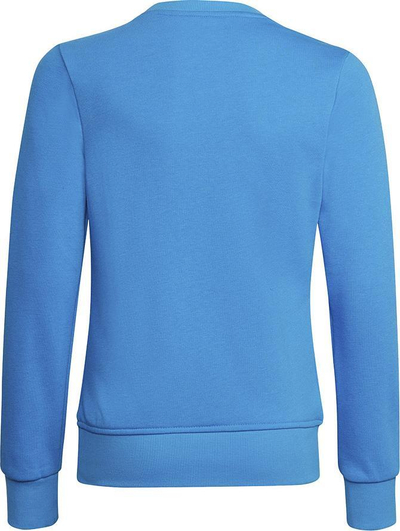 Bluzë sportive Adidas Performance me logo, me mëngë t'gjata, pambuk, blu me të bardhë