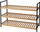 Rafth këpucësh Fiona Shoe Rack Bamboo 3 Layer, 3 shtresa, bambu FSC, me kornizë metalike të zezë