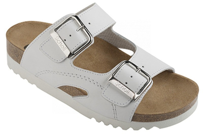 Papuçe anatomike Scholl Moldava Wedge Ad Led, të bardha, nr. 37
