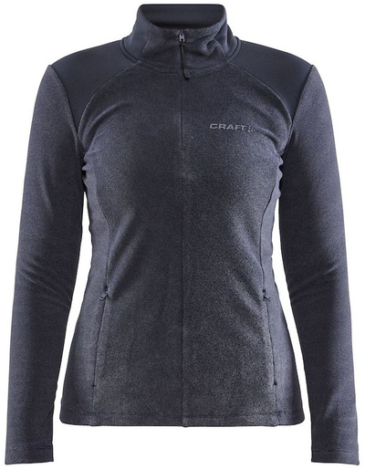 Bluzë termike për goca Craft Core Edge Thermal Midlayer, me zinxhir gjysëm, me mëngë t’gjata, gri e errët