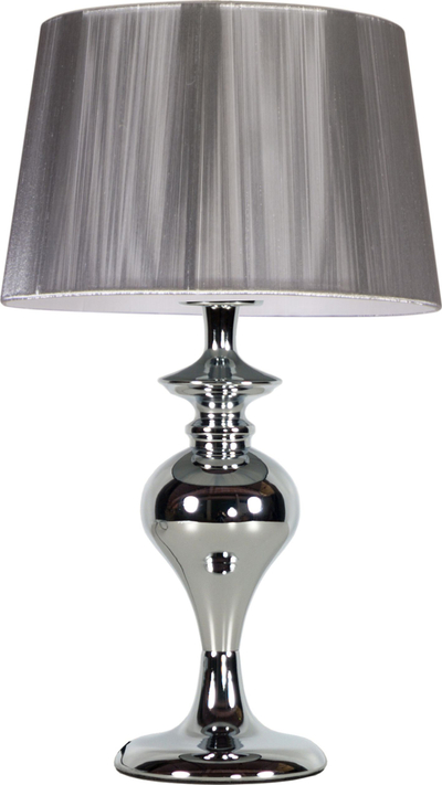 Lampë tavoline Candellux Gillenia, 40cm, bazë metal, ngjyrë argjendi