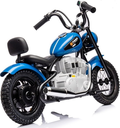 Motoçikletë elektrike për fëmijë YSCY Chopper, 1 sedilje, me pedale, e kaltër