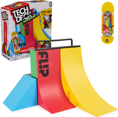 Set loje fingerboard Tech Deck Competition Wall 2.0, me rampë dhe rail, për fëmijë 6+, multicolor