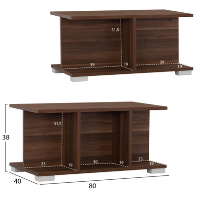 Tavolinë për kafe Jefferson 80×40×38 cm (HM9159)