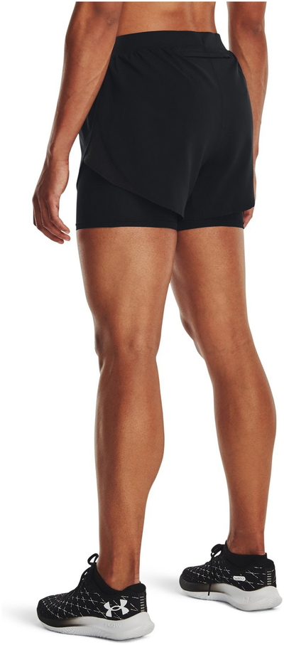 Pantallona të shkurtra sportive Under Armour Fly By Elite 2in1 Women, vrapim, kompresion, të zeza