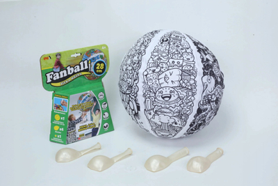 Top fryrëse për kalamaj Fanball Piłka Można, 28 cm, i bardhë për me e ngjyros vetë