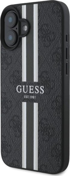 Futrollë telefoni Guess GUHMP16SP4RPSK, MagSafe, për iPhone 16 6.1", e zezë