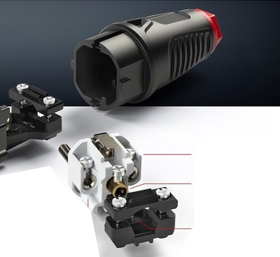 Prizë gome PCE TAURUS2 0521-sr, 16A 230V, IP54 UNI-SCHUKO, e zezë