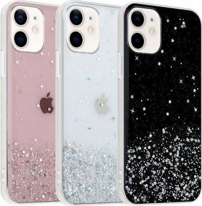 Futrollë Maxximus MX Shine për iPhone 12 12 Pro, TPU, me shkëlqim, e zezë