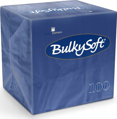 Serveta letre BulkySoft, 24x24 cm, 2 shtresa, blu e errët, 100 copë