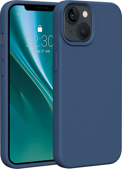 Maskë Etteri Silicone Case, iPhone 14, e kaltër e errët