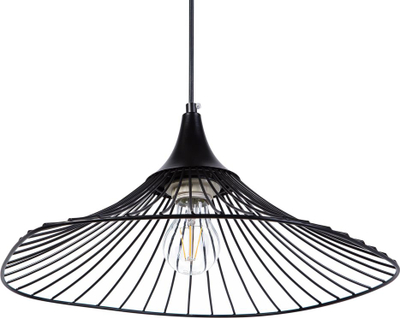 Lampë varëse Beliani Mazaro, metal, stil industrial, e zezë