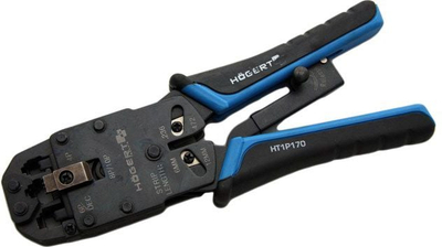 Clesta për konektorë telefoni Högert Technik HT1P170, çelik inox, 200 mm, blu
