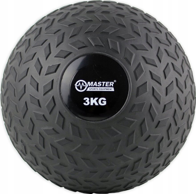 Top fitnesi Master Slam Ball 6kg, diametër 23cm, i zi