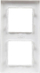 Kornizë dyshe Legrand Niloe Step 863192, montim horizontal ose vertikal, e bardhë