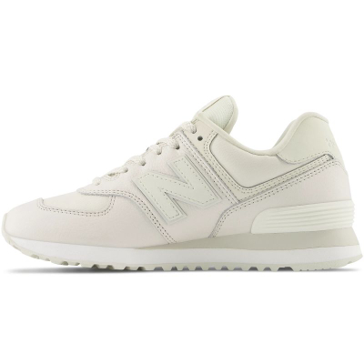 Патики New Balance 574 Triple Cream Leather за жени, кожа, крем