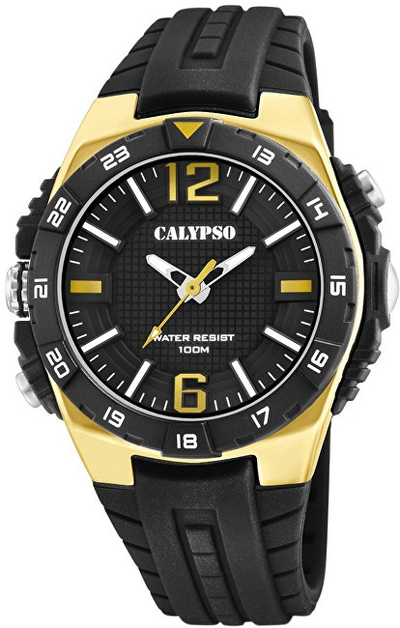 Orë dore për meshkuj Calypso Versatile K5778/5, e zezë