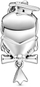 Varëse për byzylyk Pandora Smart Owl 798907C01, e argjendtë