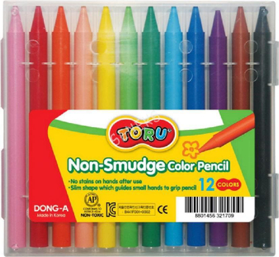 Set lapsa ngjyrash Dong-a Toru, 12 ngjyra, pa njolla, shumëngjyrësh