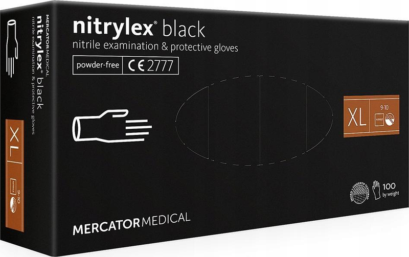 Doreza diagnostike rozë e zezë nitrylex. XL 100 copë. RD30104005