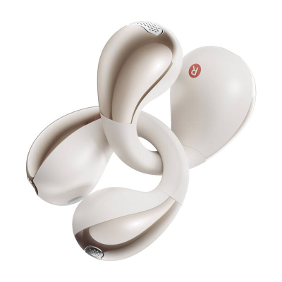 Kufje QCY Crossky C30 open ear, Bluetooth 5.4, 25 orë bateri, të bardha