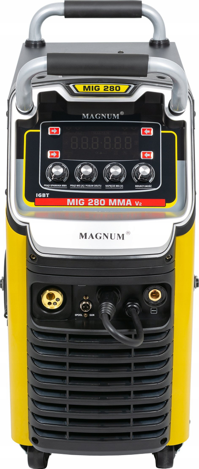 Aparat за заварување MIG Magnum MIG 280 MMA V2, инвертер, професионален, жолт