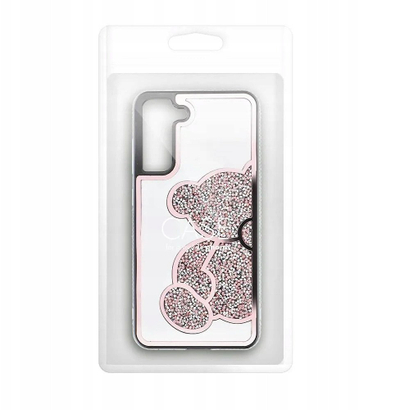 Kapak telefoni Teddy Bear Case për Samsung Galaxy A36 5G, PU TPU, transparent me dizajn ari